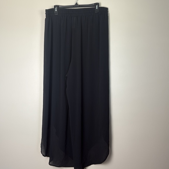 Time and Tru Plus Gathered Waist Petal Wide Leg Cover Up Pants Size 1X (16W-18W) - Picture 10 of 11